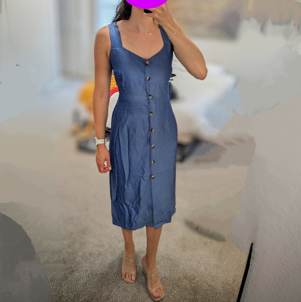 Blue rihoas dress size medium